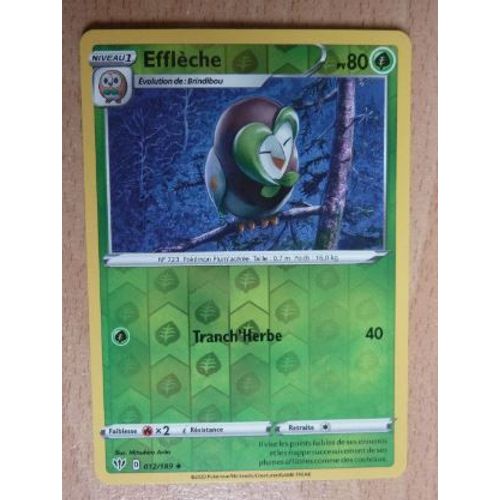 Pokémon Holo Reverse Efflèche 012 / 189 Ténèbres Embrasées