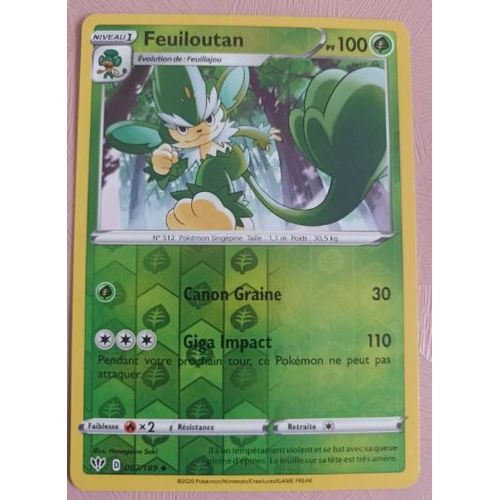 Pokémon Feuiloutan Reverse 007 / 189 Eb03 Ténèbres Embrasées