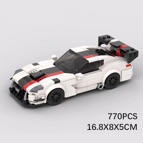 Ensemble De Briques Moc Compatible Avec Le Système De Course Speed Viper Acr 8 Grilles Pour La Série De Voitures Forme De Serpent Diabolique