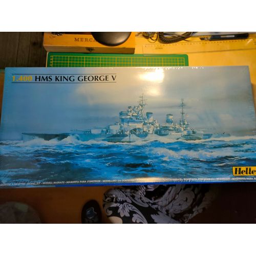 Maquette Heller 1/400 : Cuirassé Hms King George V ( Neuf )-Heller