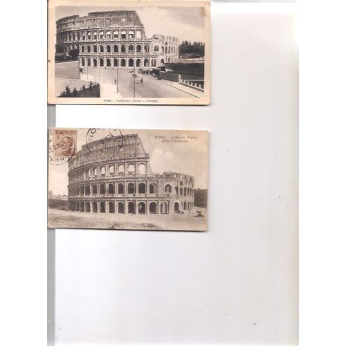 4 Cartes Postales Semi Modernes Circulées Colisée Italie Rome