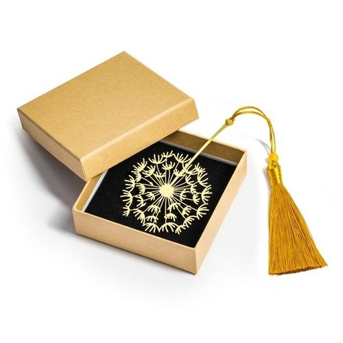Marque Page Pissenlit Doré Avec Boîte Cadeau