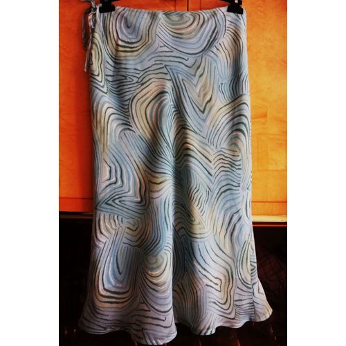 Jupe Taille 38 Bleue Imprimée Turquoise Doublée Caroll