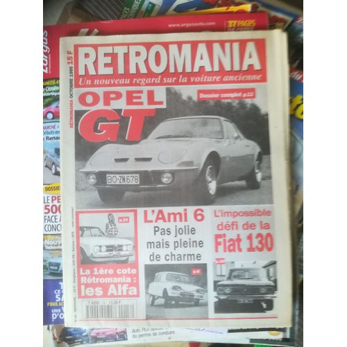Retromania 18 De 1995 Ami 6,Opel Gt,Liege Rome