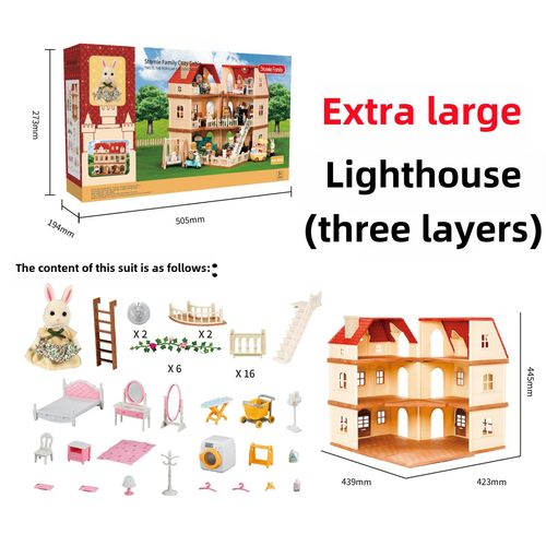Maison De Camping Pour Enfants Avec Lumière De Nuit De Style Château En Forme D'animaux De Dessin Animé Mini Maison De Lapin Pour Cuisine Jouet D'assemblage Grande Taille