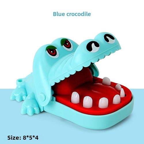 Jouet De Mâcher Pour Enfants Mini Jouet De Mâcher À L'index Grande Bouche De Crocodile Pour Soulager Le Stress Jouet De Tracas Couleur X023-20: Jouet De Mâcher Mini Crocodile Bleu