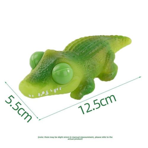 Jouet De Soulagement De Stress En Forme De Crocodile Vert Jouet De Pression Pour Yeux Et Visage Divertissant Et Créatif
