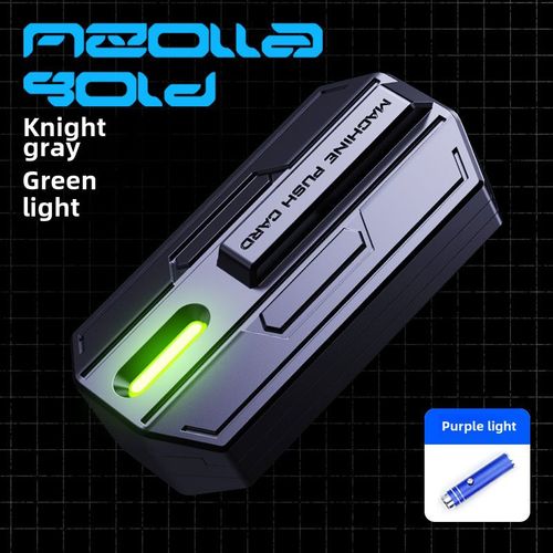 Jetable Yijoo Push-Pull Metallic Token En Edc Technologie Noire Pour Soulager Le Stress Jouet De Détente En Forme De Tournière Gris Foncé Et Vert