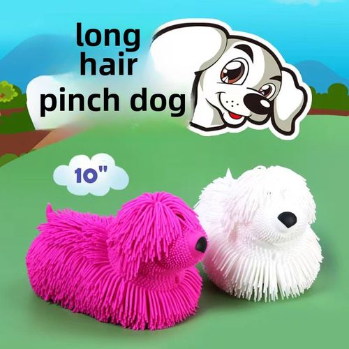 Balle De Soulagement D'animaux De Dessin Animé Pour Enfants Grande Taille En Gros Paquet De Jouets Mignons Et Amusants Pour Soulager La Pression Couleur De Chien À Poil Long (Couleur Aléatoire Lors De La Livraison)