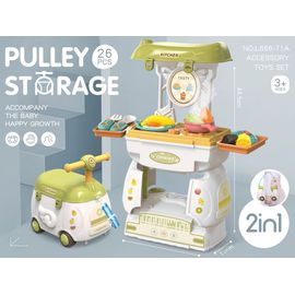Vaisselle De Cuisine Pour Enfants 2 En 1 Jouet De Médecin Avec Poussette Diagonale Outil De Maquillage Pour Fille Couleur 66671a