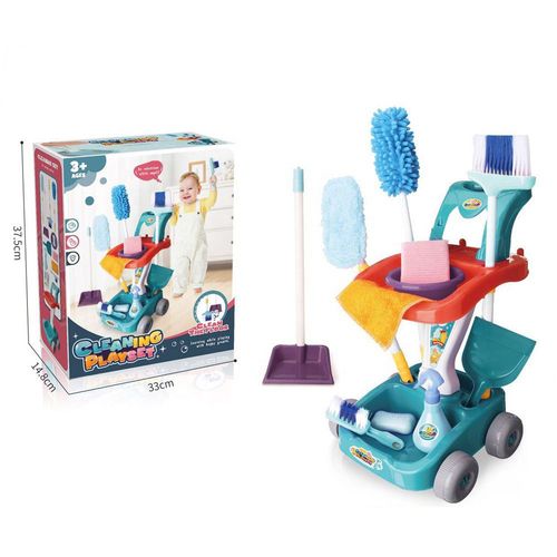 Ensemble De Jouets De Nettoyage Pour Enfants Outil De Balai Et Pelle À Poussière Pour Maison Couleur Exportation À L'étranger