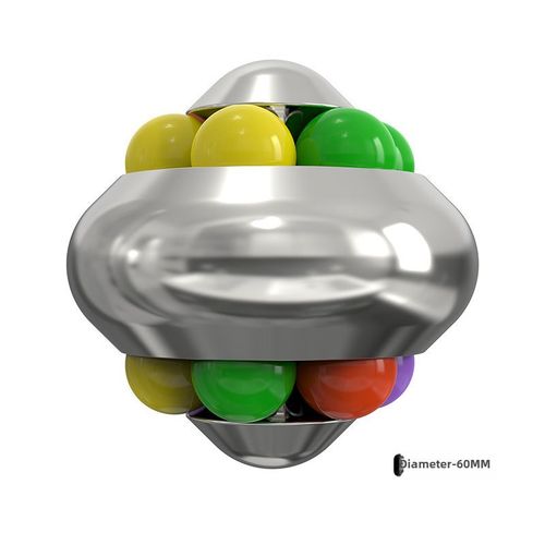 Balle De Magic En Alliage D'aluminium De 60mm Pour Soulager Le Stress Et L'anxiété Jouet Éducatif En Métal Pour Les Stalls De Vente Populaires Sur Tiktok