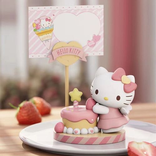 Boîte De Notes Sucrées Authentiques De Sanrio Pour Filles Cadeau Adorable De Poupée À Main De Chat Kitty Décoration De Bureau
