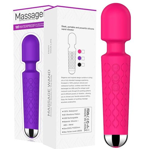 Bâton Vibrant Pour Femmes Av De Galaxie 8 Vitesse 20 Secondes Silencieux Étanche Pour Auto-Satisfaction Produit Grande Taille En Plastique Rouge