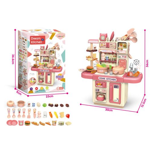 Jouet De Cuisine Pour Enfants Miniature Anglais Couleur Boîte De Fruits Pomme Jouet D'eau Spray Pour Fille 3-5 Ans