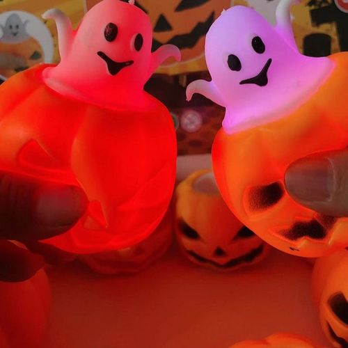 Jouet De Soulagement De Stress Pour Halloween Jouet De Pumpkin Lumineux Blanc En Stock Pour Soulager Le Stress Et Se Divertir