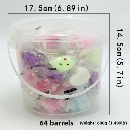 Jouet de Soulagement de Stress en Caoutchouc Doux 24 Barils Lot D'ins Tout-petits Cadeau pour Étudiants Couleurs Mélangées