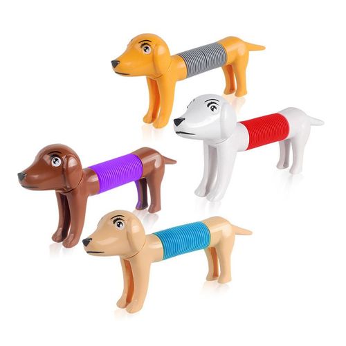 Jouet D' Soulagement D' Pression Éducatif Nouveau Modèle Extensible En Forme De Chien Multifonctionnel Jouet De Sausisse À Glissière En Quatre Couleurs