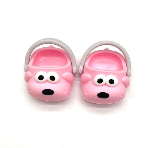 Chaussures De Poupée En Coton 20cm Couleur Petit Chien Rose Mignon Et Moelleux Sandales D'été Pour Poupées Jouet De Mode Pour Filles