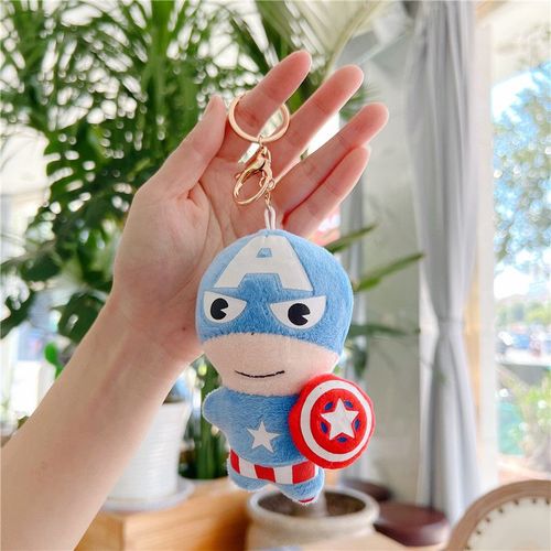 Poupée En Peluche Spiderman De Leader Américain De Vengeurs Jouet Suspendu En Tissu Personnage De Dessin Animé Et Animation Taille 12cm Couleur Dorée
