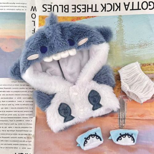 Ensemble De Jouet De Poupée En Coton De Requin 20cm Avec Vêtements Pour Hommes Et Femmes Poupée Remplacement Avec Chaussures Et Sous-Vêtements Convient Pour Les Poupées De 20cm