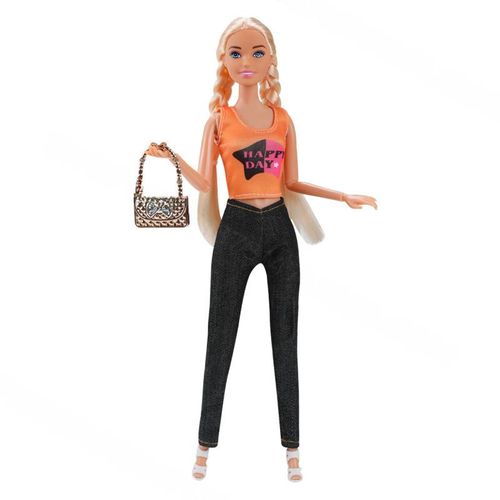 T-Shirt À Manches Longues Pour Poupée Barbie 6cm X 30cm Nouvelle Mode D'été Vêtements Pour Poupées Importation Extérieure Couleur R195-1 Ensemble Complet Avec Accessoires
