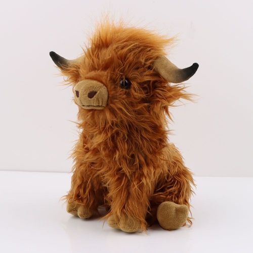Jouet En Peluche De Vache Hautlandaienne Populaire Sur Internet Bouchon Taille 25cm Couleur Marron Pour Enfants