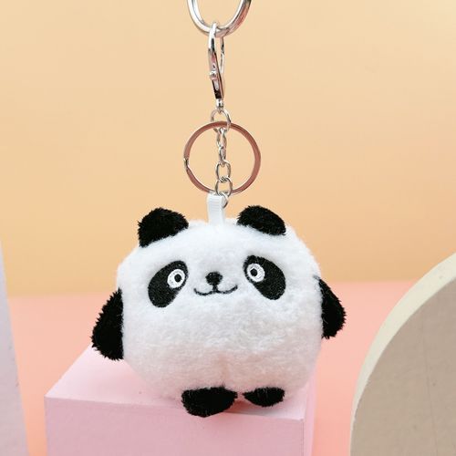 Jouet En Peluche Grand Poupée De Panda Mignon Avec Porte-Clés Et Décoration Murale Accessoire De Collection Cadeau Emballé En Gros Couleur Grand ?il Panda + Argent