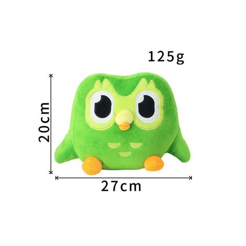 Poupée Duolingo Multilingue Jouet Pour Enfants Cadeau Poupée En Peluche Motif Hibou À Tête Verte Entraînement Linguistique Auto-Compressé