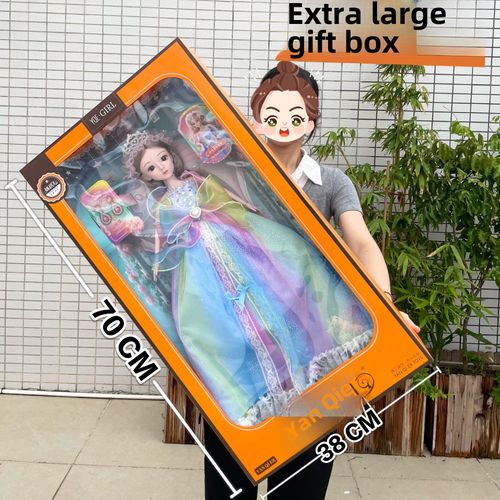 Poupée De Princesse Barbie Pour Filles Ensemble De Jouets Pour Scène Domestique Grand Coffret Cadeau Avec Robe De Mariée Style Haut De Gamme Couleur Aléatoire