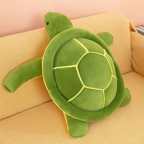 Jouet En Peluche De Tortue Souple Du Commerce Extérieur Jouet De Poupée De Tortue Modèle De Tortue De Mer En Peluche Coussin De Chaise En Vert 90cm 2.1kg