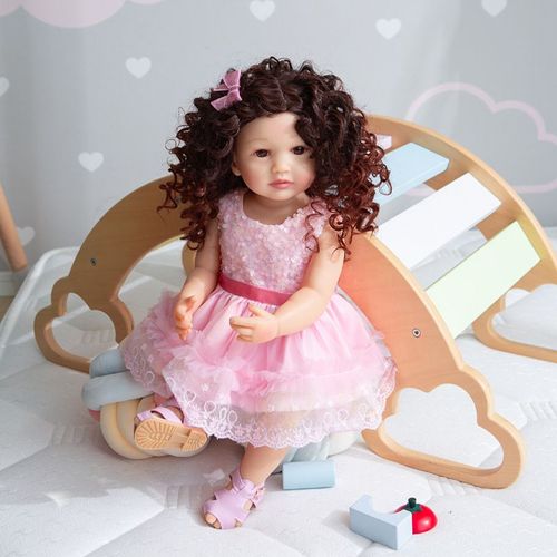 Poupée De Princesse Renaissante 55cm Pleine Hauteur Bleu Yeux En Plastique Entièrement Imperméable Poupée En Gel Couleur 1