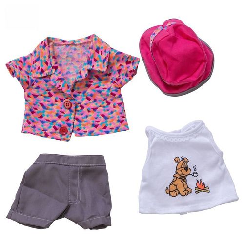 Vêtements D'accessoires Pour Poupées 18 Pouces Popularites Aux États-Unis Pour Filles Vestes De Poupée En Style Américain 43cm Q18-901 À Motif De Diamants Multicolores
