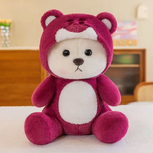 Ours De Peluche Mignon Lily Transformable Cadeau De Festival Qixi Hauteur 80cm Poids 3kg Couleur Rouge Pour Amoureux