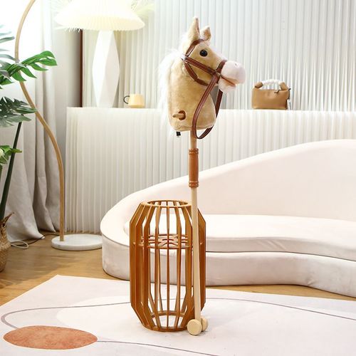 Poupée En Peluche Pour Enfants Creativité Dessin Animé Cheval Mèche À Montar Cadeau Pour La Fête Des Enfants Vente En Gros Couleur Jaune Avec Roulette Épaissie Poignée Hauteur Cheval Mèche Mia Mia Chanson Cowboy