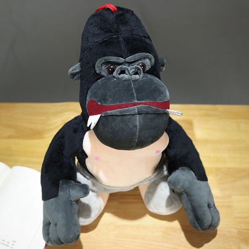 Poupée En Peluche Grosse De Gorilla King Kong Pour Evénements D'activité De Entreprise Jouet Soft Plush De 50cm Couleur Dorée