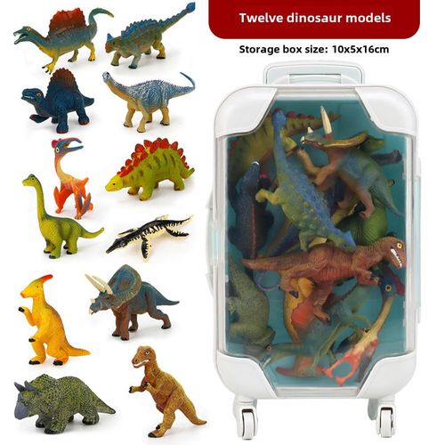 Jouet Éducatif Précoce Pour Enfants Modèle De Dinosaure Animal De Mer Éducation Cognitive Cartes De Reconnaissance Colorées 12 Dinosaures + Boîte De Voyage