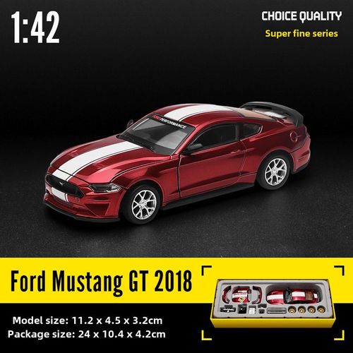 Voiture De Course Cca1:42 Alliage Classique Ford Mustang Gt En Rouge Pour Enfants Cadeau Jouet Modèle Diy De La Marque De Jouets Cai Peng