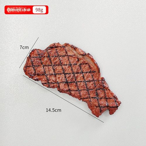 Autocollant De Réfrigérateur De Nourriture Simulée À La Vente Étrangère Viande De Mouton Tirste De Porcéanie Poisson De Sauce Soja Rouge Style Diamond Grid