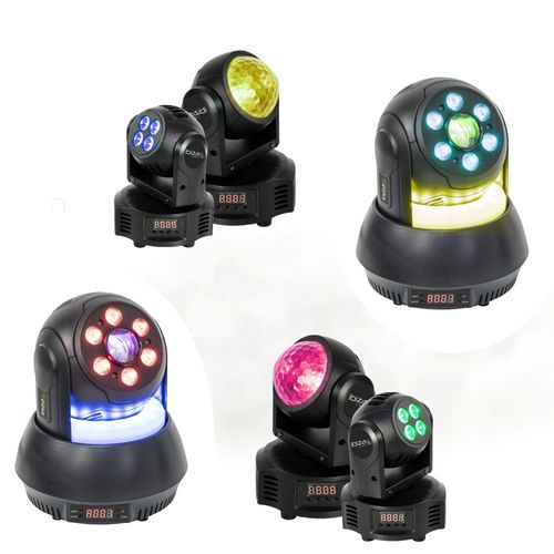 Pack Lumière Ibiza 2 Lyres 2-en-1 Astro/Wash - 2 Lyres Wash 30W DMX - Fête Pro Soirée Bar Mariage Anniversaire Club DJ Mobile