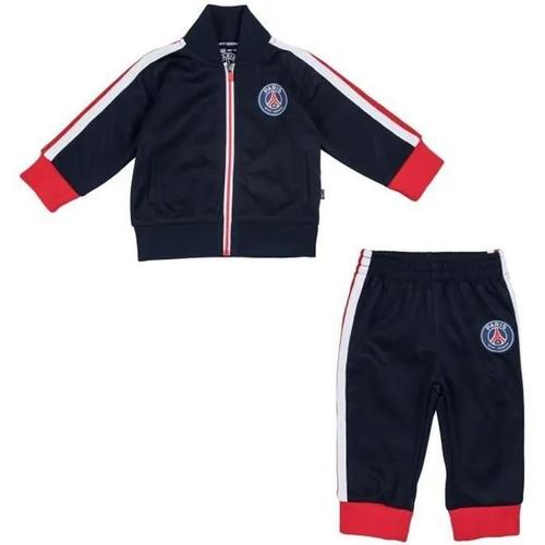 6 Mois - Survêtement Bébé - Paris Saint Germain - Collection Officielle - Polyester - Manches Longues - Bleu