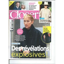 Closer 10/11/2022 Céline Dion, Cher, Rihanna, Jenifer, Florent Pagny, Annggun, Matt Pokora, Britney Spears, Les Inconnus, Lagaf', Clara Luciani, Avril Lavigne,Victoria Beckham Wanna Be, Kate Moss,Leto