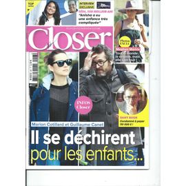 Closer 28/10/2022 Marion Cotillard Et Guillaume Canet, Anisha, Dany Boon, Pierre Niney, Yannick Noah, Audrey Tautou, Taylor Swift, Slimane, Lynda Lemay, Johnny Hallyday, Red Hot Chili Bpeppers