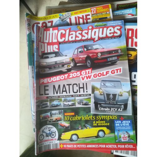 Auto Plus Classiques 43 De 2019 Peugeot 205 Gti 1.6 Golf Rabbit Gti,2cv Az,Renault 20 Ts,Saab 900 Turbo S,Austin Mini Electrique,Ford Thunderbird,Peugeot 104,Motobecane 51 Super Blue