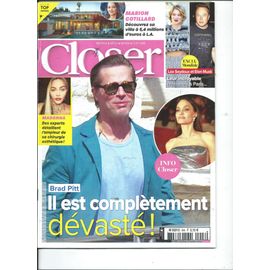 Closer 21/10/2022 Brad Pitt, Madonna, Léa Sédoux & Elon Musk, Marion Cotillard, Lucas Bravo, Julia Roberts, Victoria & David Beckam, Amel Bent & Yannick Noah, Ed Sheeran,Anggun,Slimane & Nolwenn Leroy