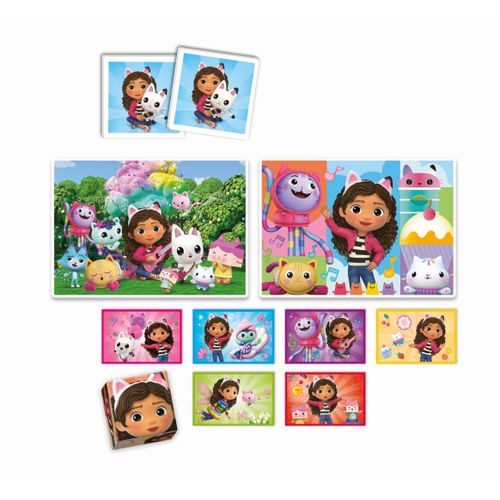 Mémo / Loto / Domino / Edukit Edukit 4 En 1 - Gabby Et La Maison Magique