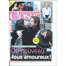 Closer 31/03/2023 Marion Cotillard & Guillaume Canet, Marion Game, Sidonie Bonnec, Pauline Chalamet, Sophie Marceau, Pascal Obispo, Taylor Swift, Katoucha, Lagaf',Anya Taylor-Joy,Shakira, Jérémy Levif