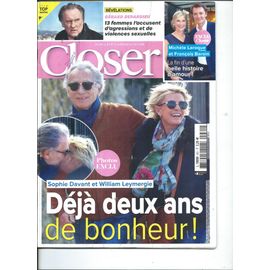 Closer 14/04/2023 Sophie Davant & William Leymergie, Depardieu, Michèle Laroque, Claudia Schiffer, Helena Noguerra, Gabriel Basso,Nolwenn Leroy,Maïwenn,Lily-Rose Depp,Michel Jonasz, Bilal Hassani,Skia