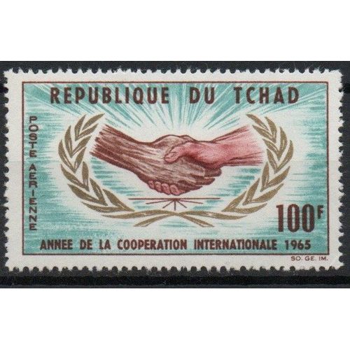 Tchad Timbre Année De La Coopération Internationale 1965
