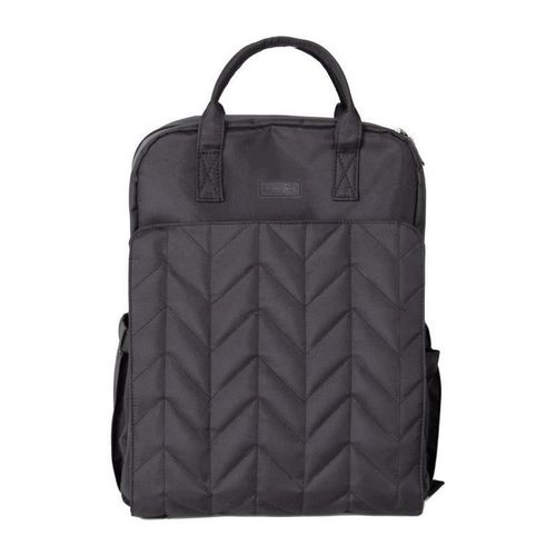 Sac À Dos À Langer Matelassé Noir - Tinéo